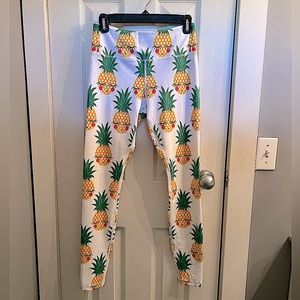 Flexi Lexi Pineapple Flexi Yoga Pants Medium